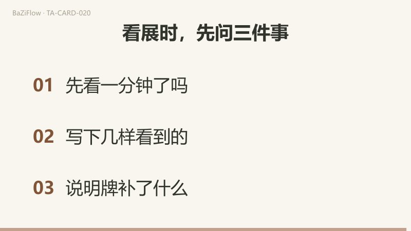 三幕演示：太阳牌面，孩子举着红旗骑在白马上，身后是向日葵与矮墙；“自己看到的”与“说明牌转述的”两栏对照；结尾列出看展时先问的三件事。
