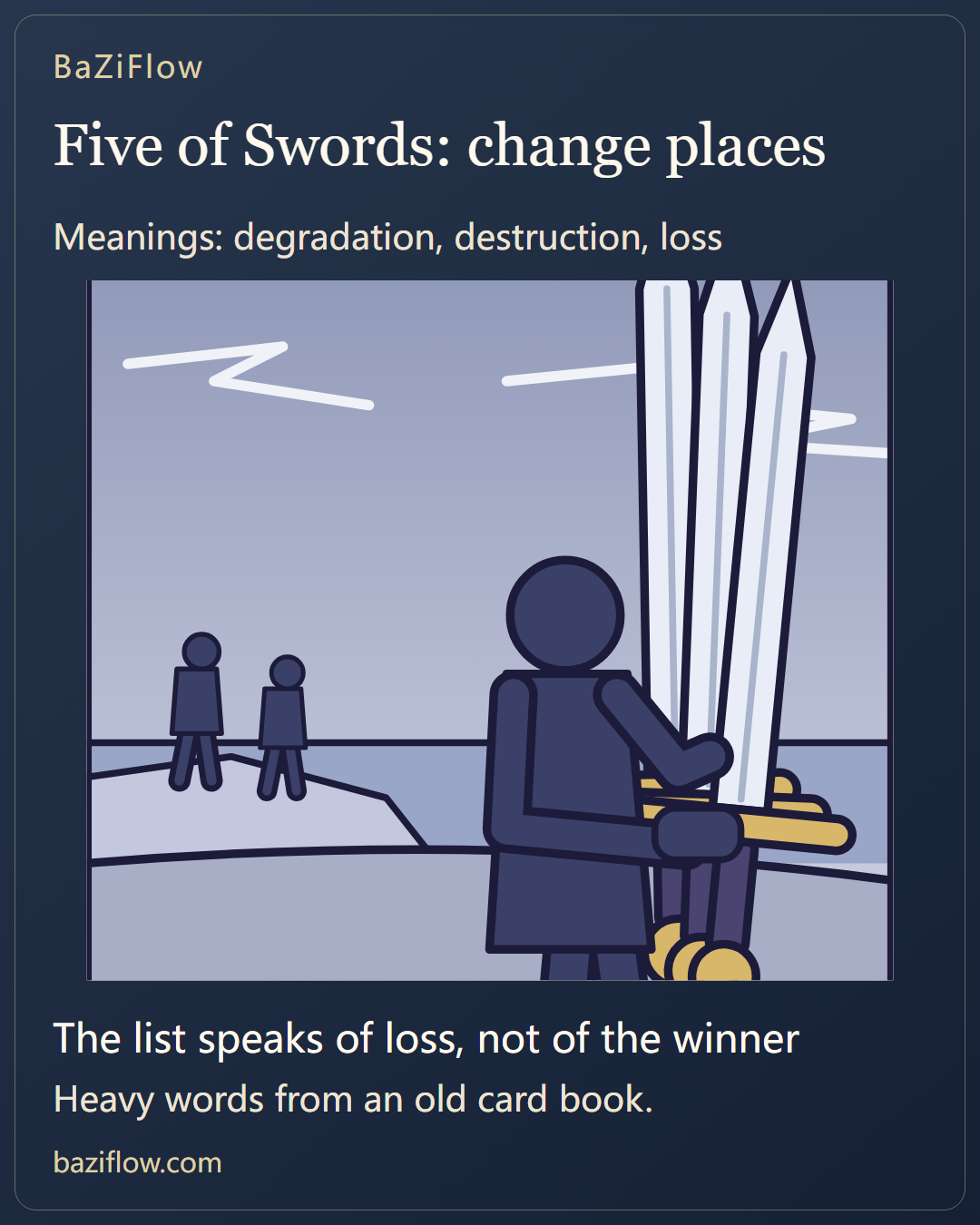 Five of Swords: choose a position first