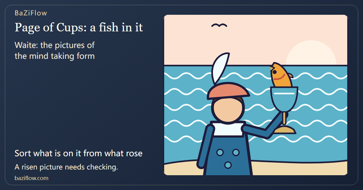 Page of Cups: give an emerging idea form without inventing a message