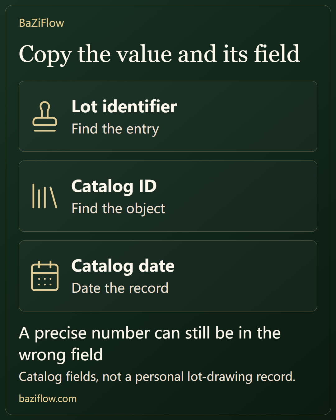 Record an oracle lot’s source