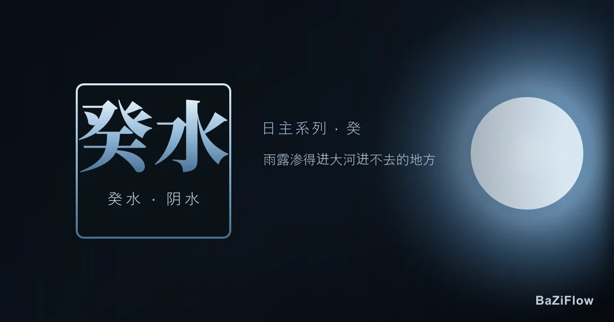 癸水日主:性格、事业、感情与大运全解
